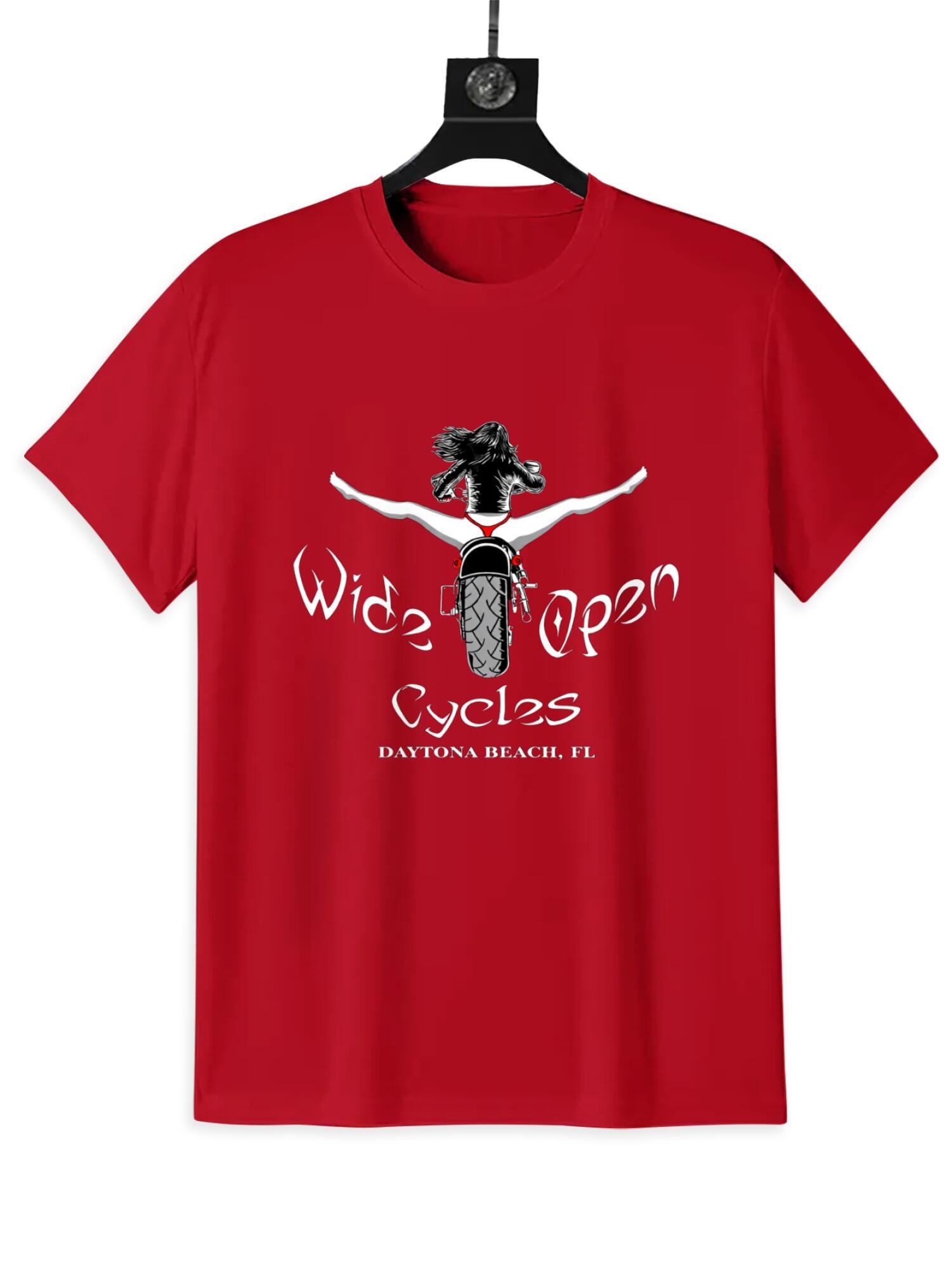 Wide Open Cycles Daytona T-Shirt | Biker Graphic Tee - Image 2