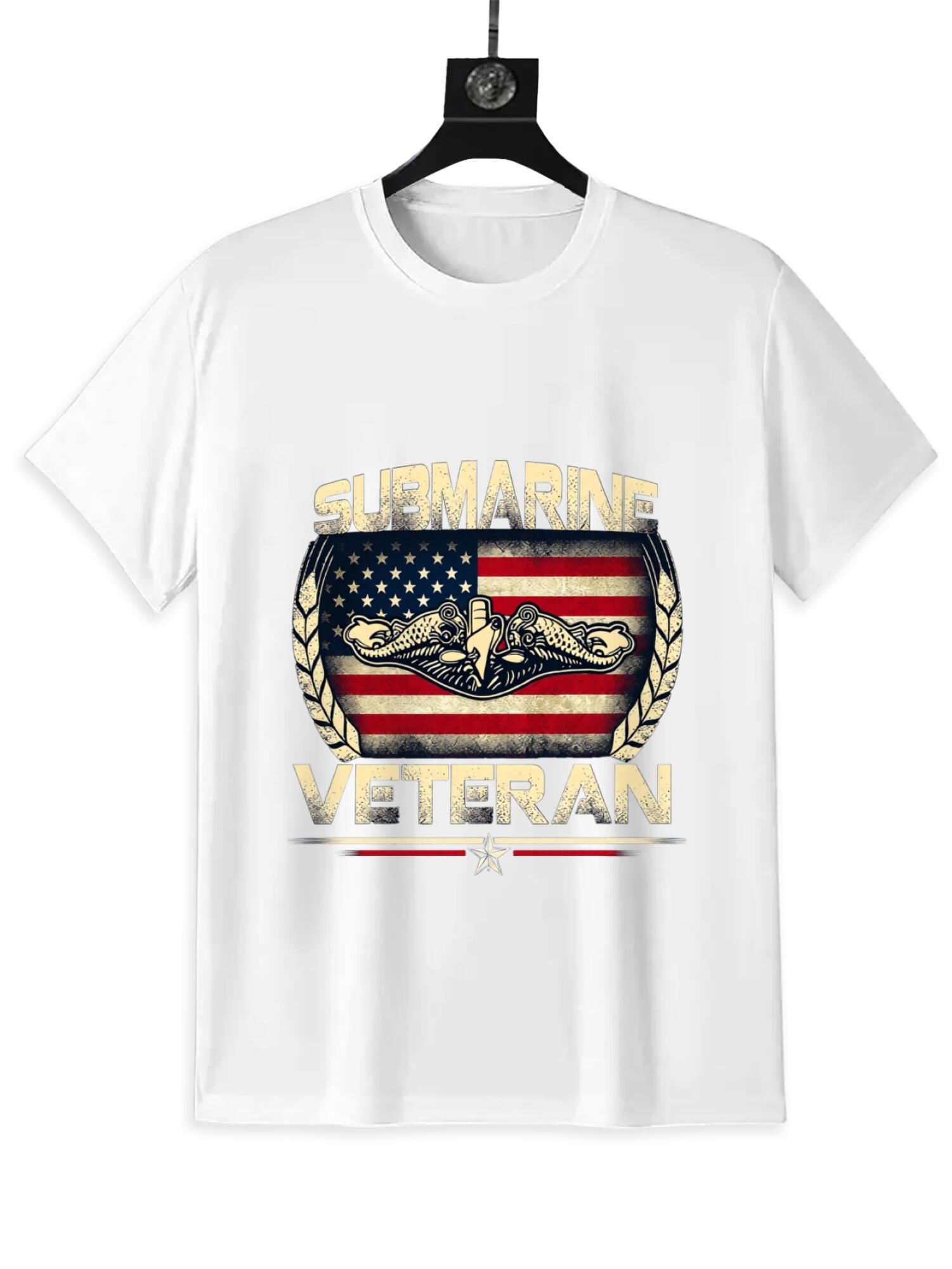 Submarine Veteran T-Shirt | US Navy Pride Distressed Flag - Image 2