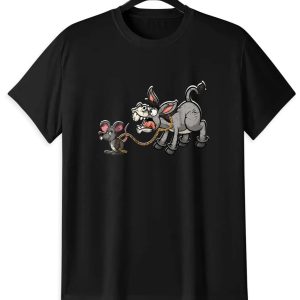 Donkey & Mouse Cartoon T-Shirt | Funny Animal Duo Tee