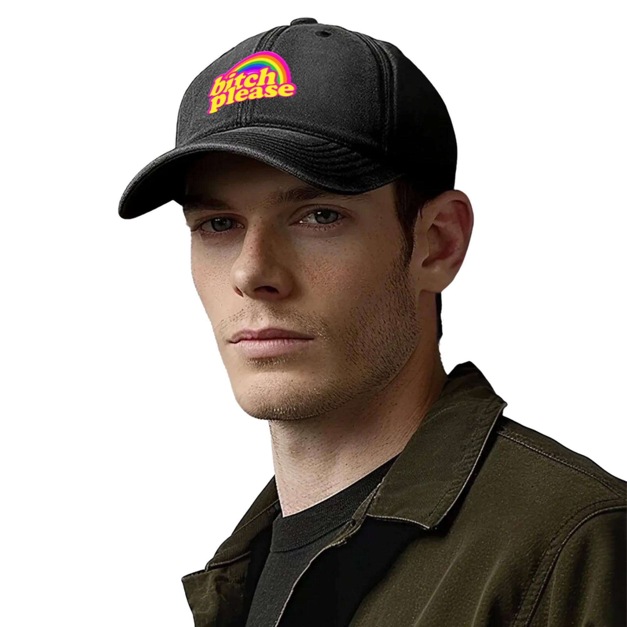 Rainbow Bitch Please Hat | Sassy Baseball Cap