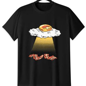 UFO Egg & Bacon T-Shirt | Sci-Fi Food Humor Graphic Tee