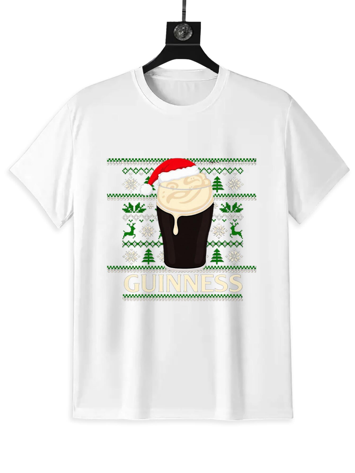 Christmas Guinness Beer T-Shirt | Holiday Drinking Humor Tee
