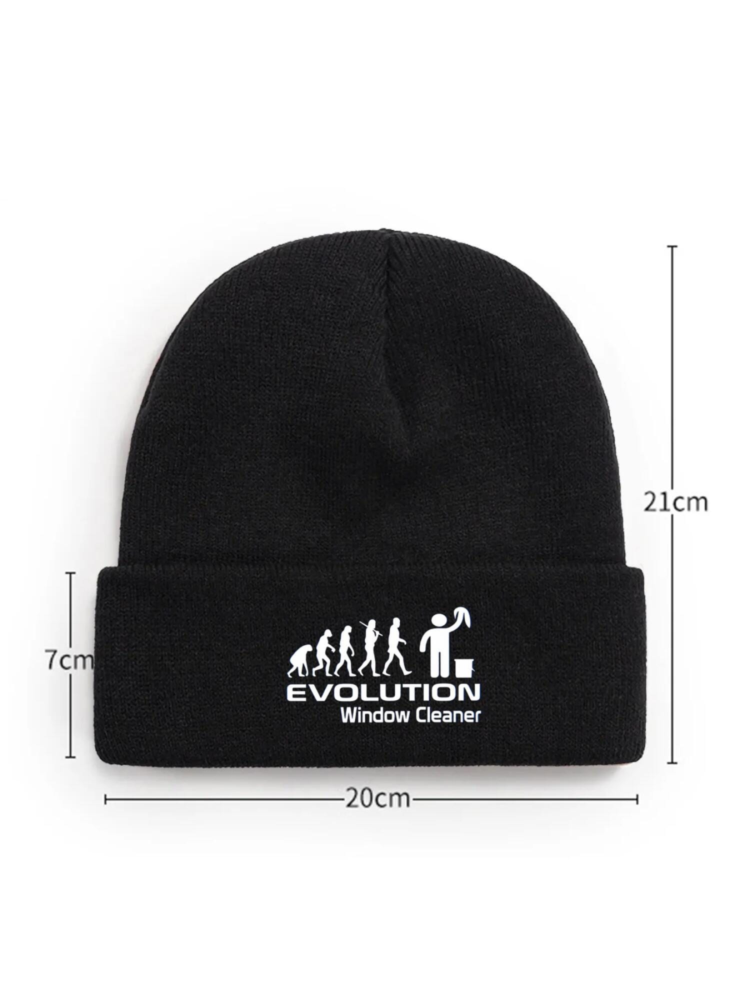 Funny Window Cleaner Beanie - Evolution Graphic Winter Hat | OurPod - Image 4