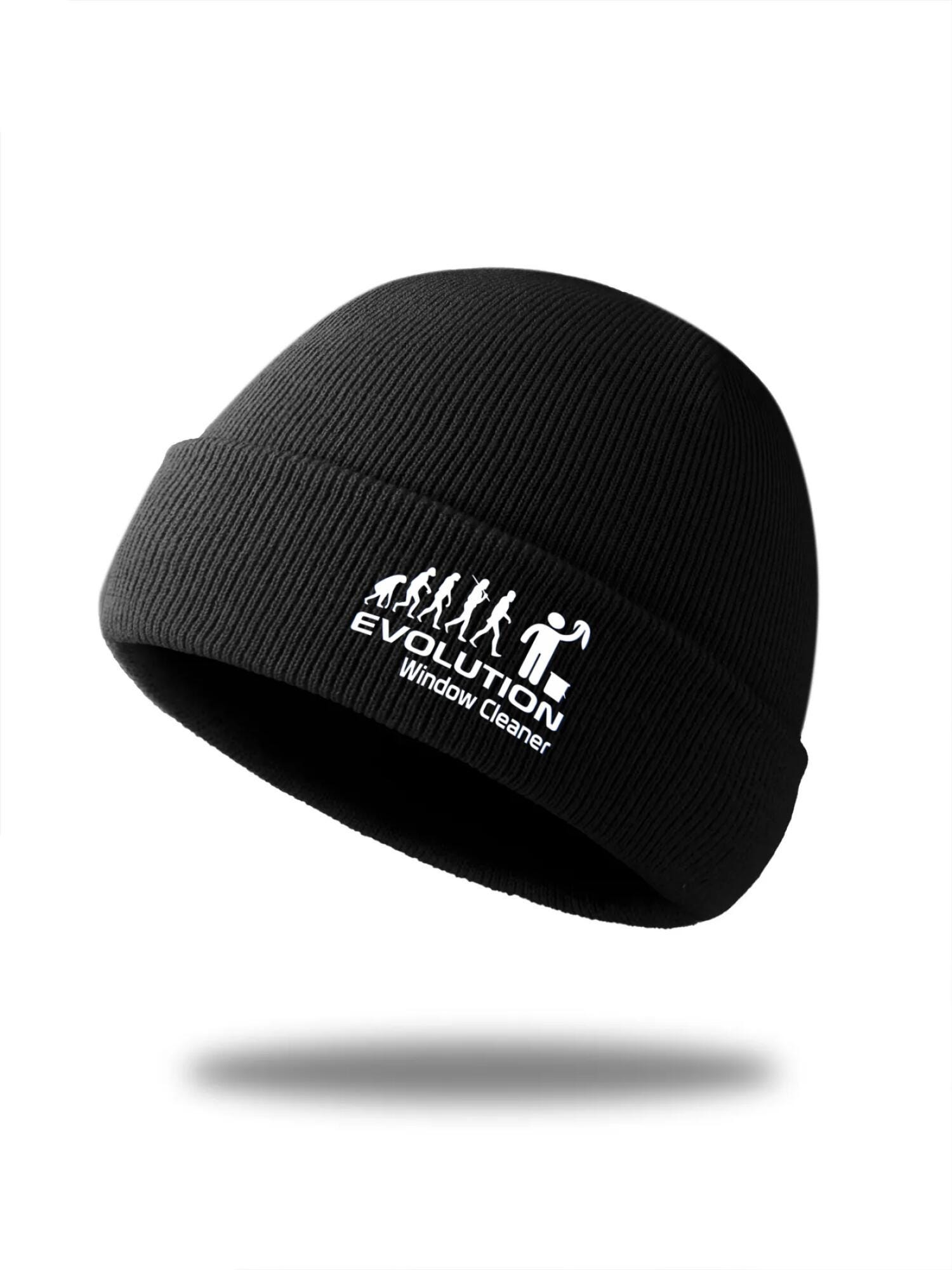 Funny Window Cleaner Beanie - Evolution Graphic Winter Hat | OurPod - Image 5