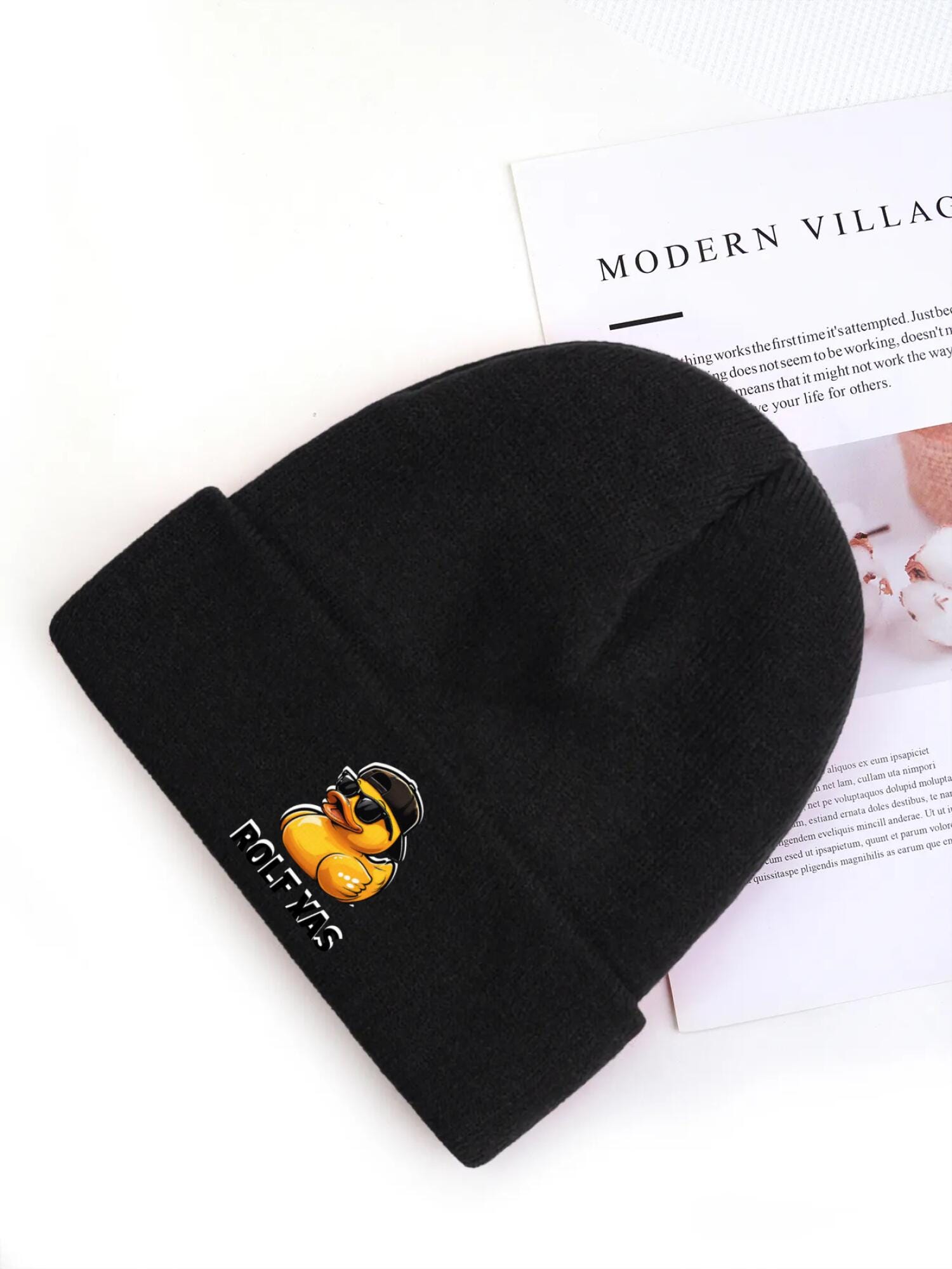 Cool Duck Knit Beanie - Funny Streetwear Winter Hat | OurPod - Image 3