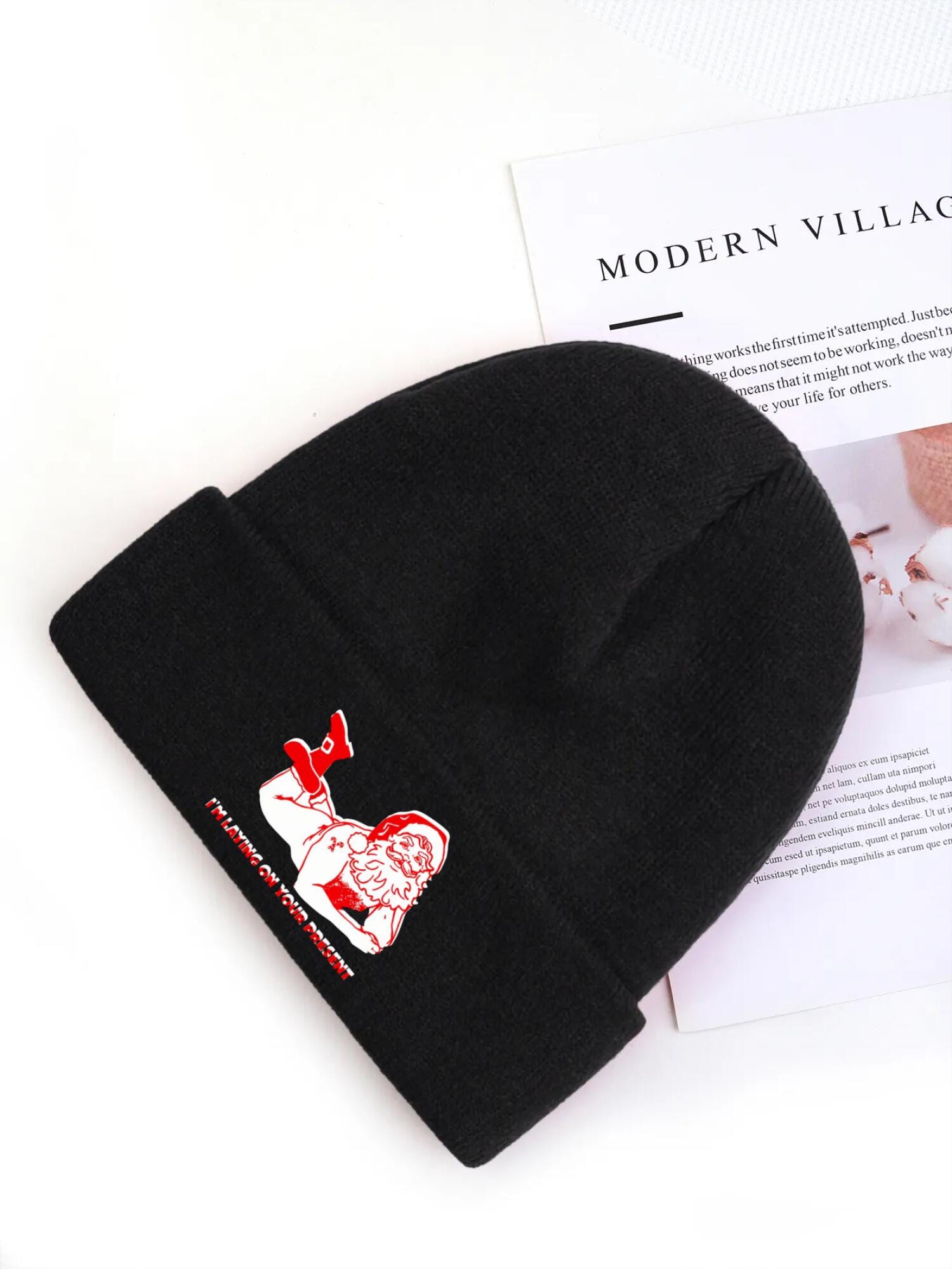 Santa Beanie | Christmas Knit Hat - Image 3