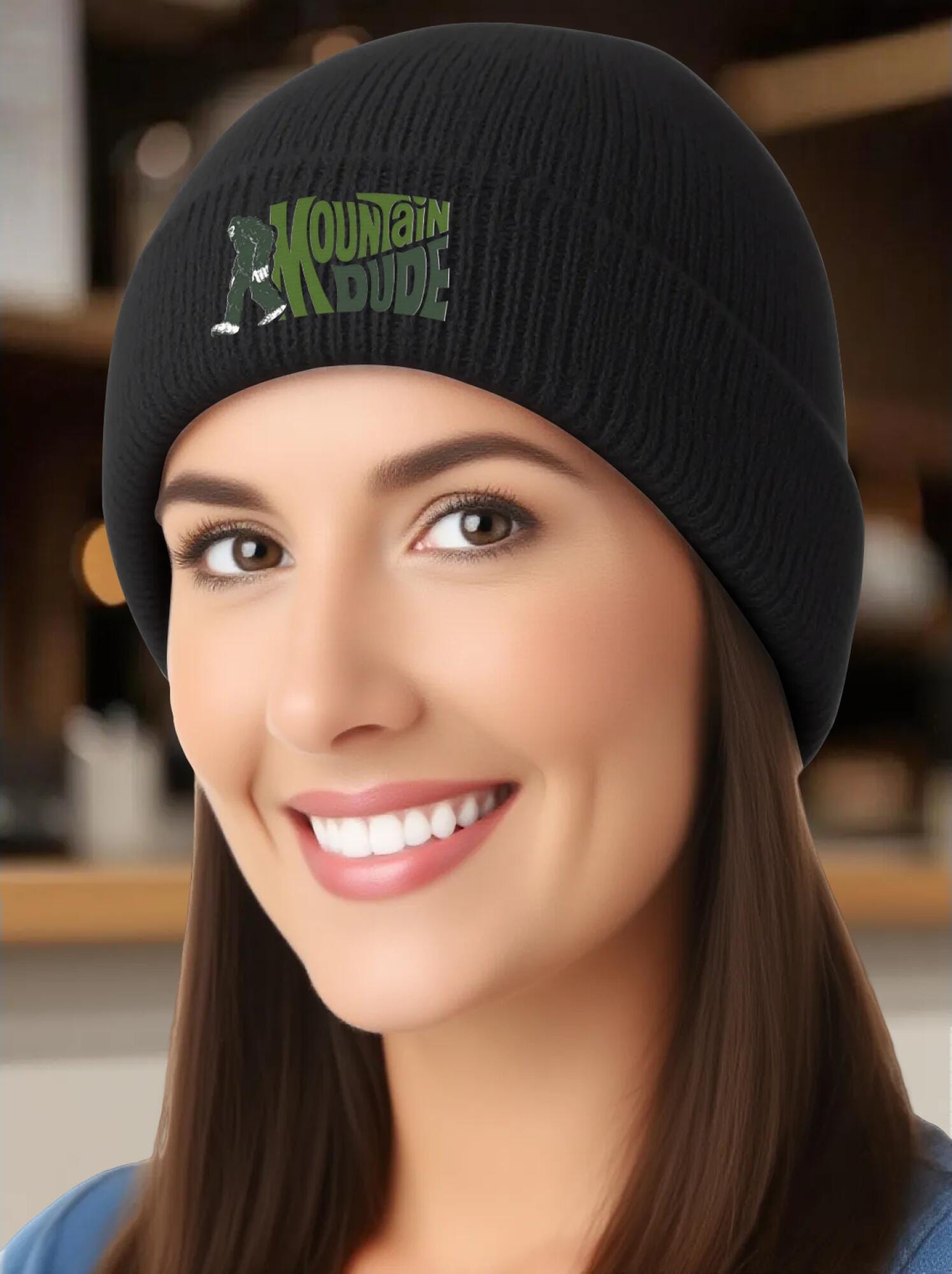 Mountain Dude Beanie | Bigfoot Knit Hat - Image 9