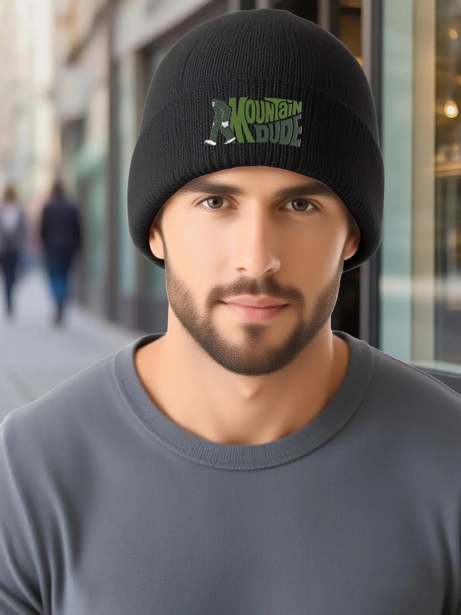 Mountain Dude Beanie | Bigfoot Knit Hat - Image 8
