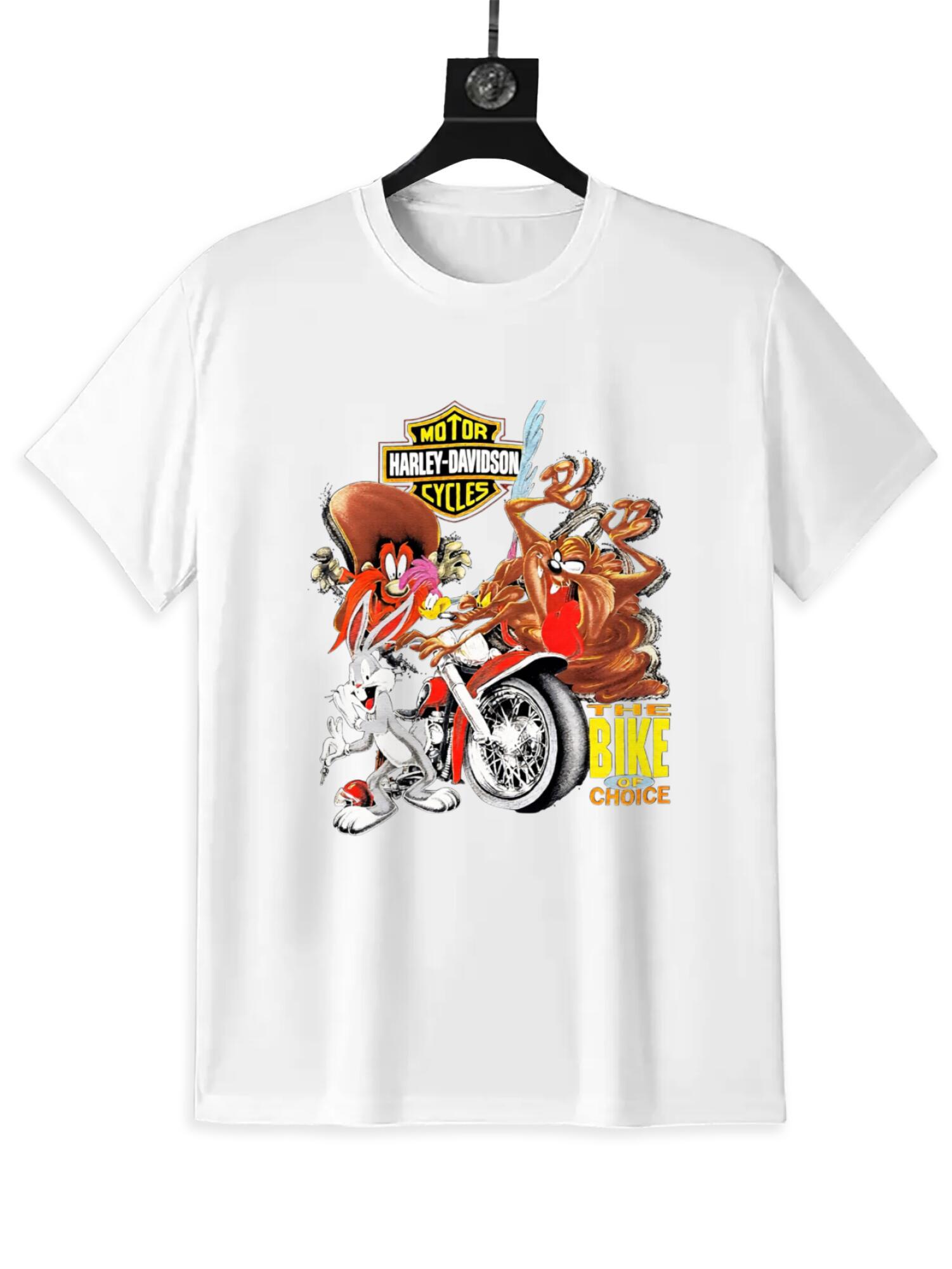 Harley Cartoon T-Shirt | Funny Motorcycle Graphic Tee
