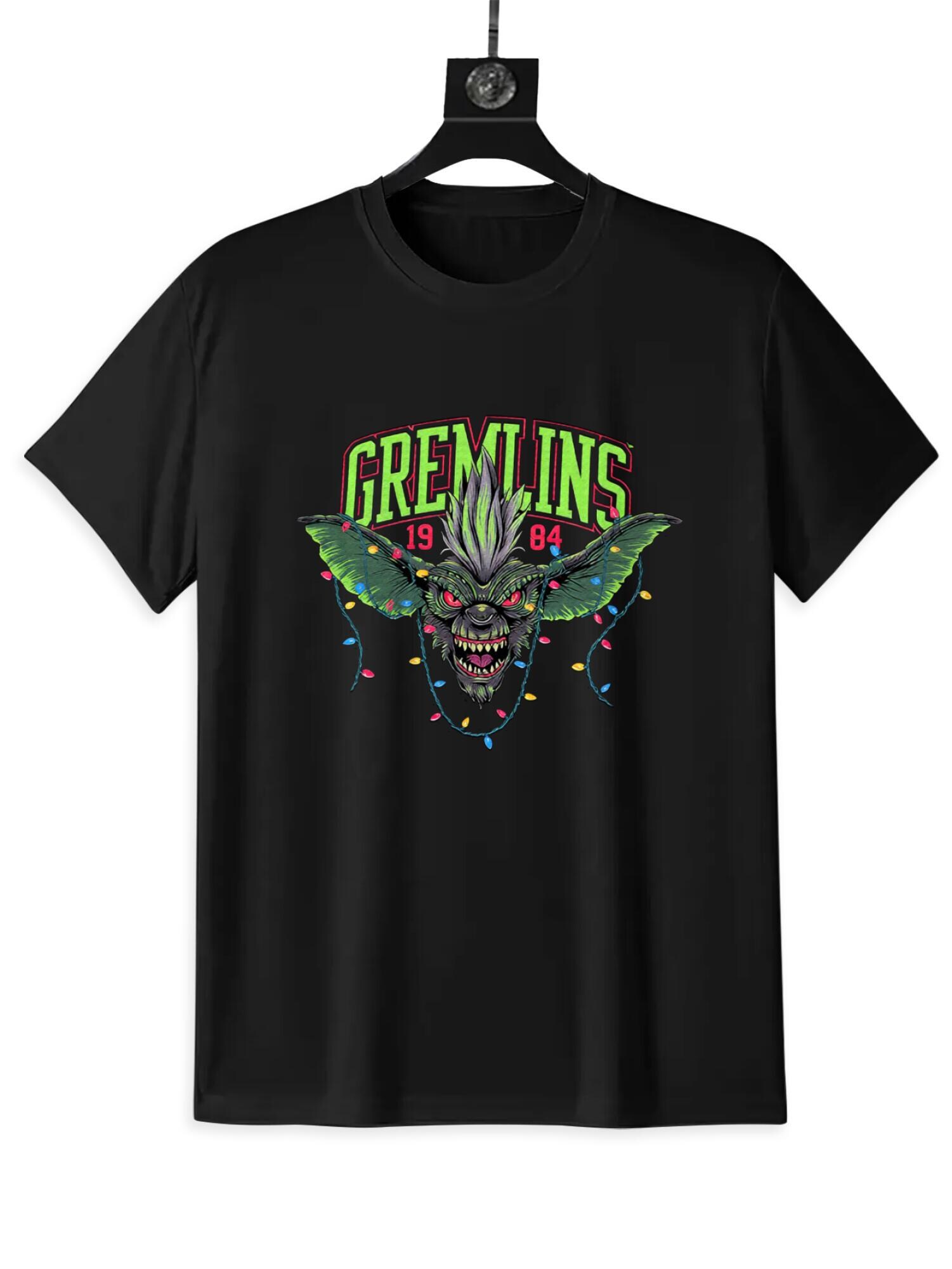 Gremlins 1984 Movie T-Shirt | Retro Neon Horror Tee - Image 3