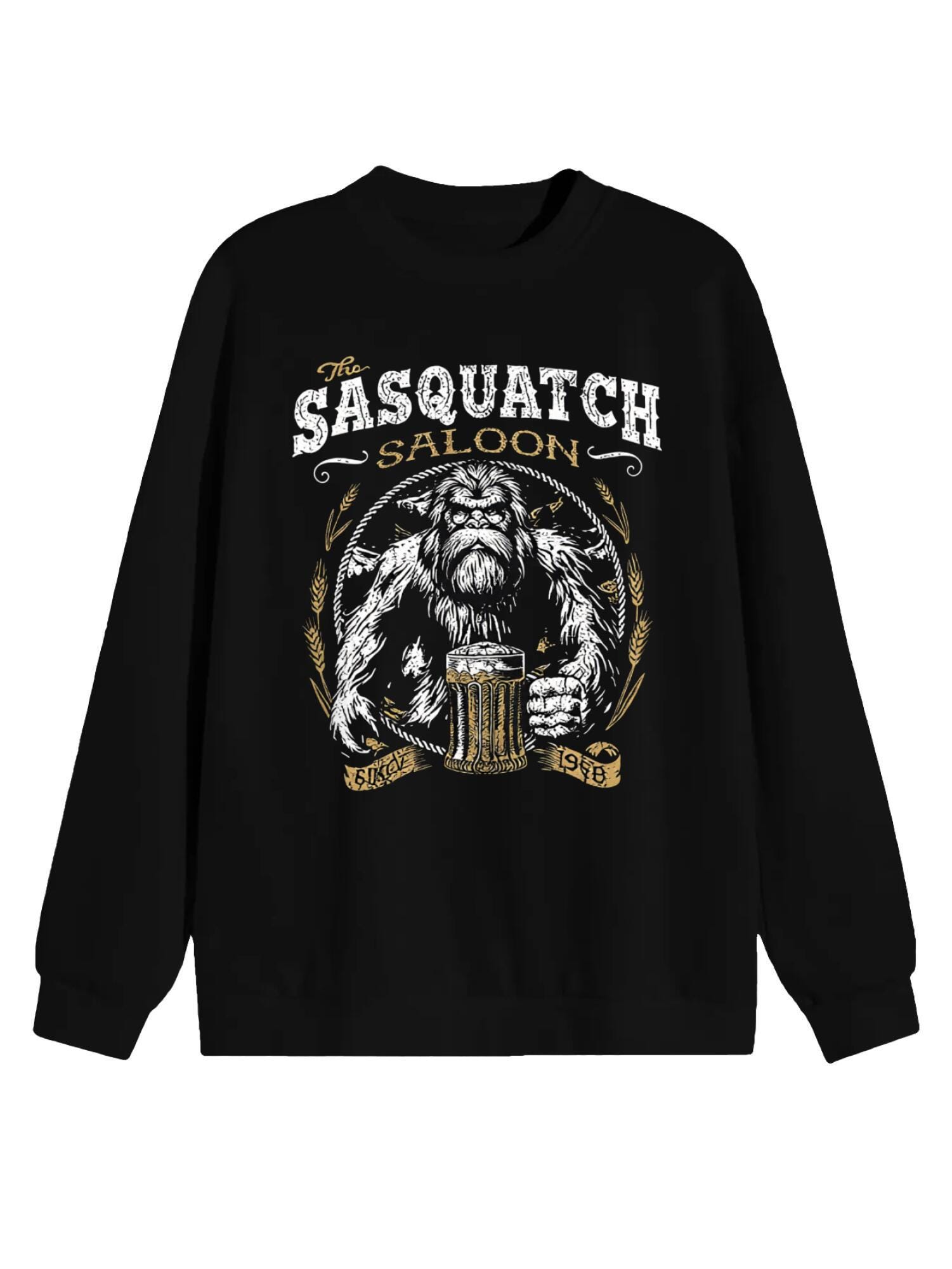 Sasquatch Saloon Sweatshirt | Beer Bigfoot Crewneck - Image 4
