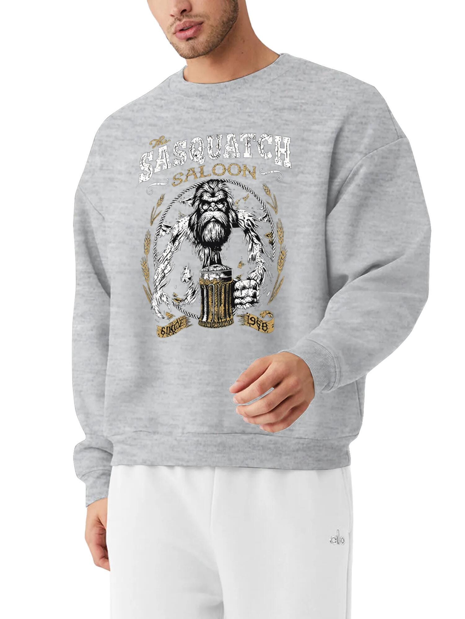 Sasquatch Saloon Sweatshirt | Beer Bigfoot Crewneck - Image 6