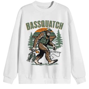 Bassquatch Sweatshirt | Bigfoot Fishing Crewneck