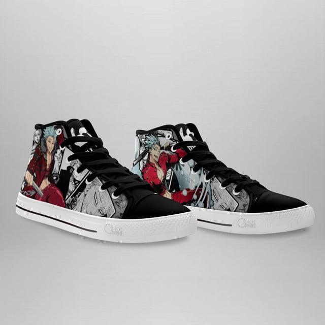 Ban Fox Sin High Top Shoes | Greed Anime Canvas Sneakers - Image 3