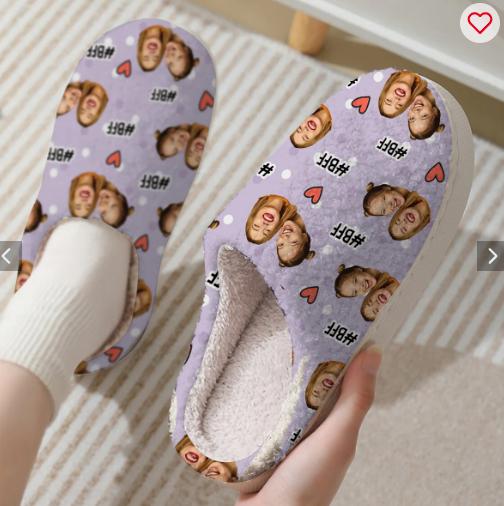 Photo Slippers | Personalized BFF Gift - Image 3