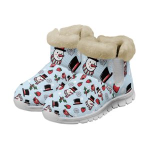 Snowman Winter Boots | Furry Christmas Shoes