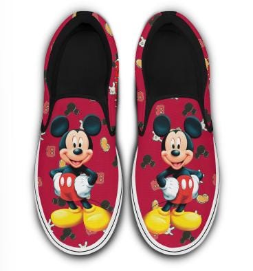 Mouse Slip-Ons | Cartoon Sneakers
