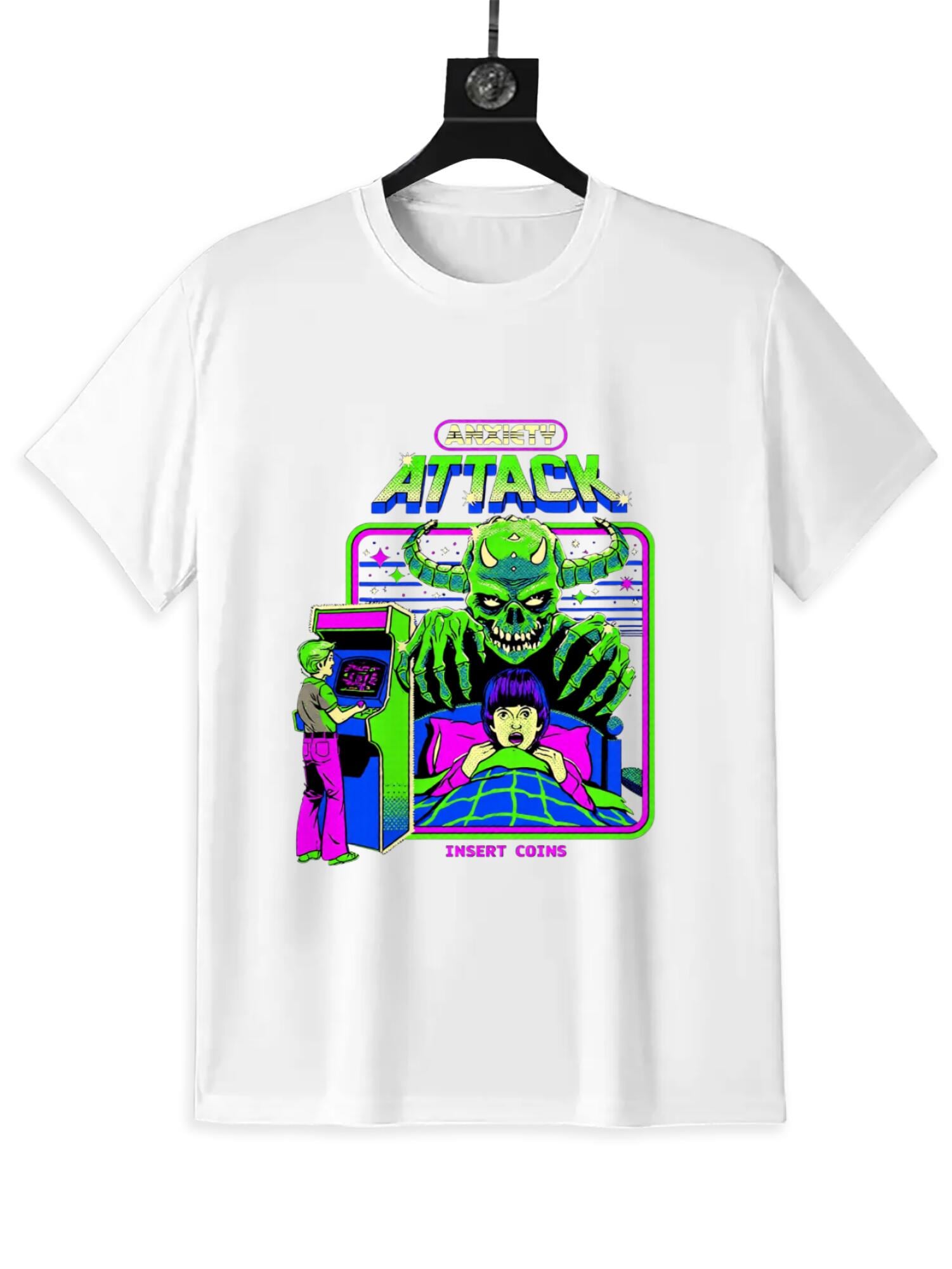 Vaporwave Horror T-Shirt | Retro Arcade Monster Graphic Tee
