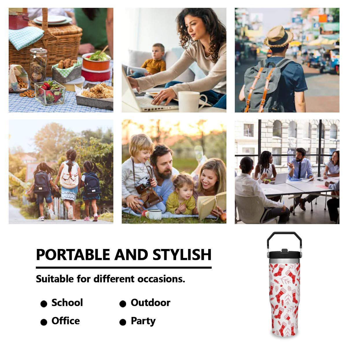 Retro Christmas Stocking Tumbler - Holiday Cup Gift - Image 4