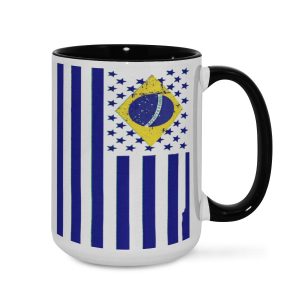 Brazilian-American Flag Mug - Dual Heritage Coffee Cup