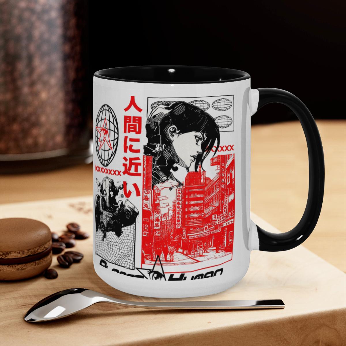 Cyberpunk Anime Mug - Retro Manga Sci-Fi Cup - Image 3