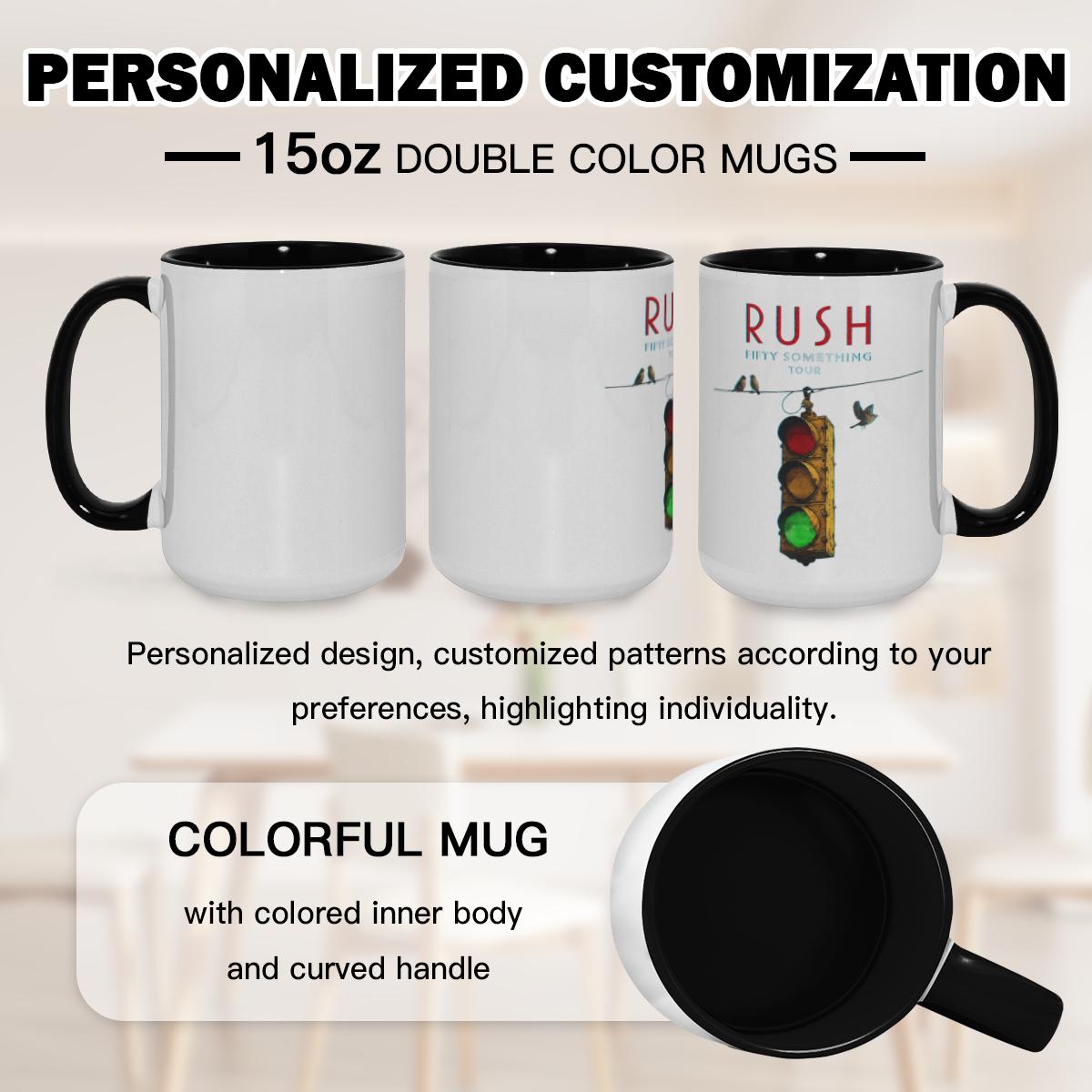 Rush Fifty Something Tour Mug - Retro Rock Band Coffee Cup - Image 2