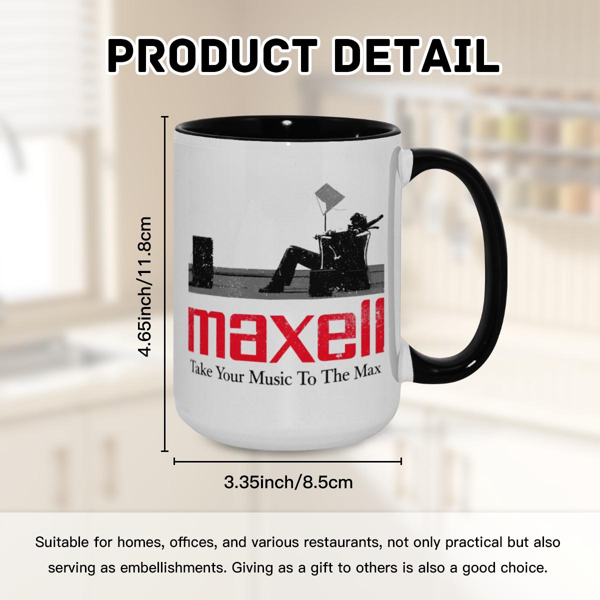 Maxell ‘Take Music To Max’ Mug - Retro Audio Brand Cup - Image 8