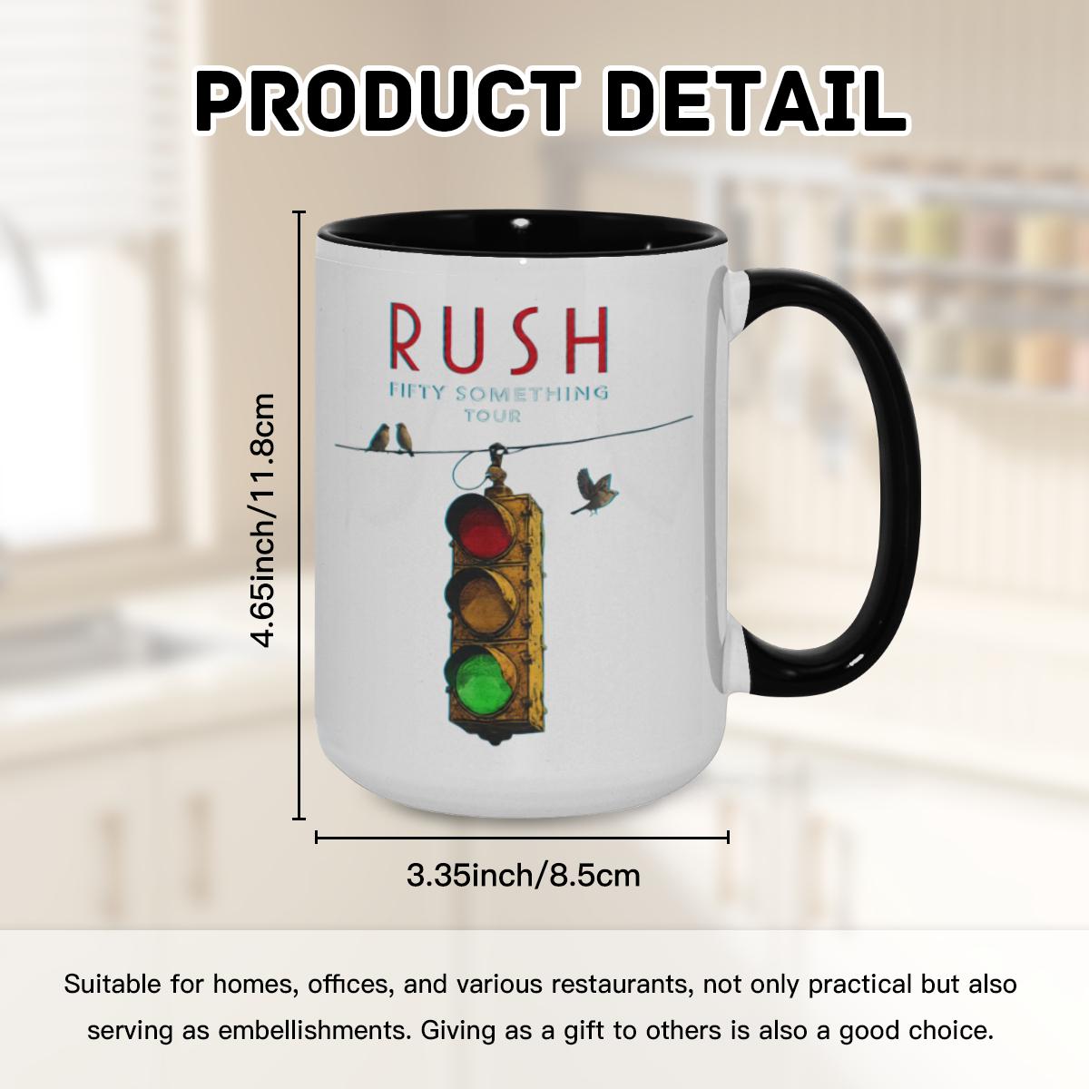 Rush Fifty Something Tour Mug - Retro Rock Band Coffee Cup - Image 8