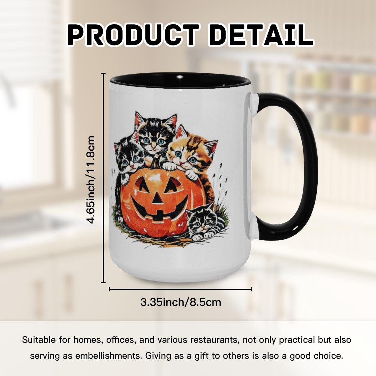 Halloween Kittens Mug - Cute Cat Pumpkin Cup - Image 8