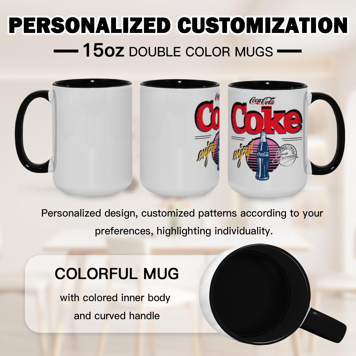 Classic Soda Logo Mug - Retro Two-Tone Brand Cup - Image 2