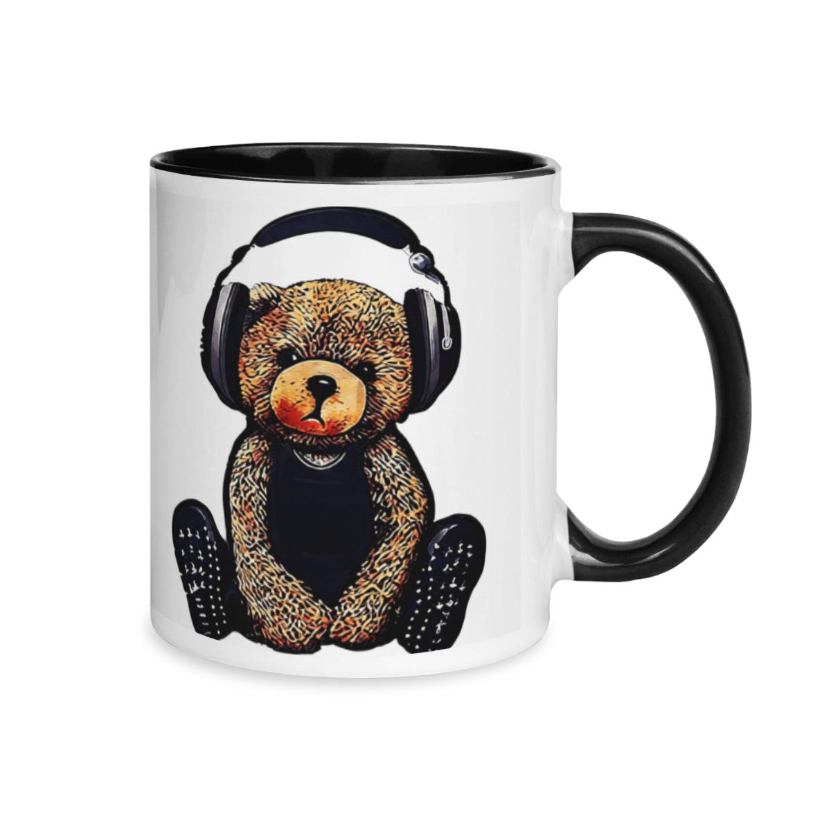 Teddy Bear Headphones Mug - Streetwear Music Lover Coffee Cup