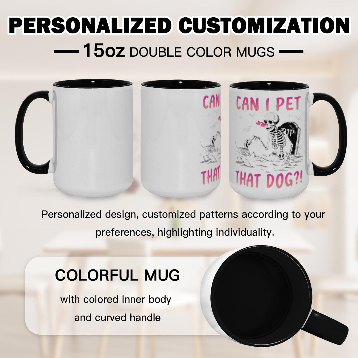 Can I Pet That Dog? Skeleton Mug - Halloween Cup - Image 2