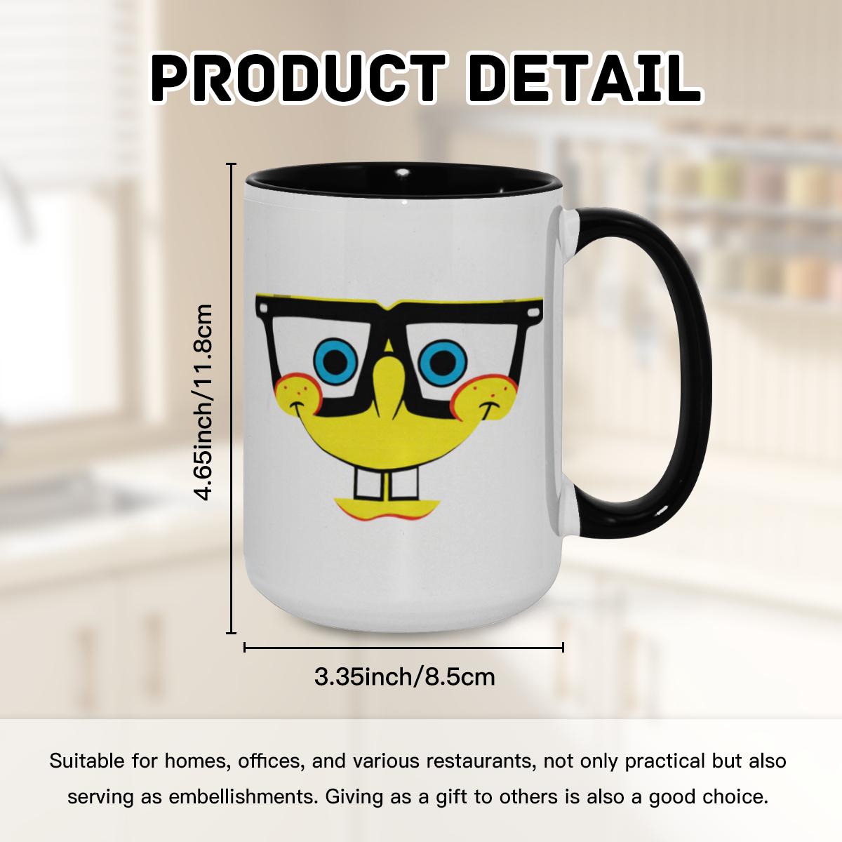 Nerdy Cartoon Character Mug - Retro Geeky Coffee Cup - Image 8