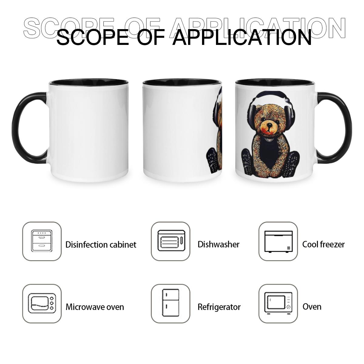 Teddy Bear Headphones Mug - Streetwear Music Lover Coffee Cup - Image 4