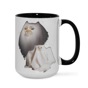 Ghost Cat Duo Mug - Funny Halloween Feline Cup