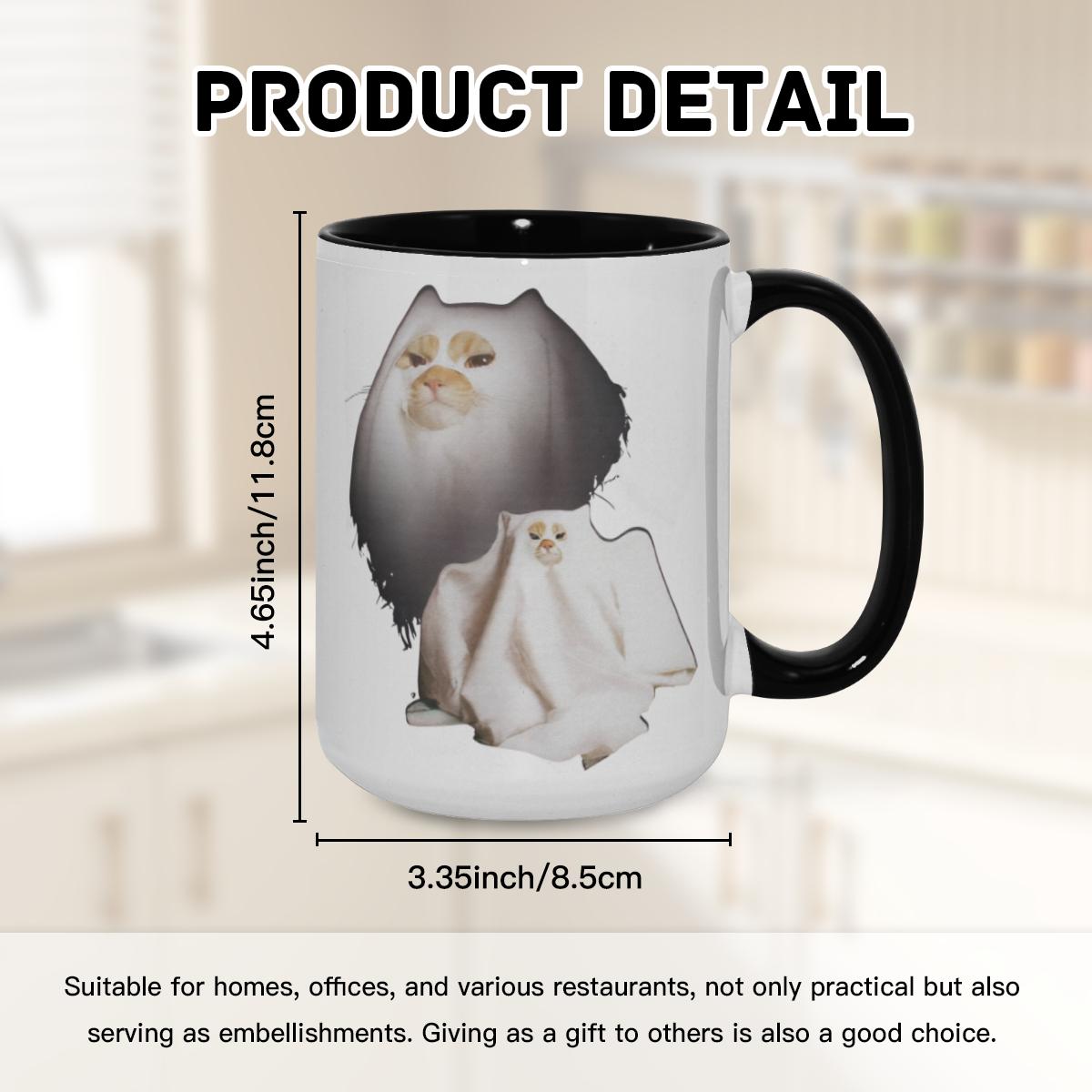 Ghost Cat Duo Mug - Funny Halloween Feline Cup - Image 8
