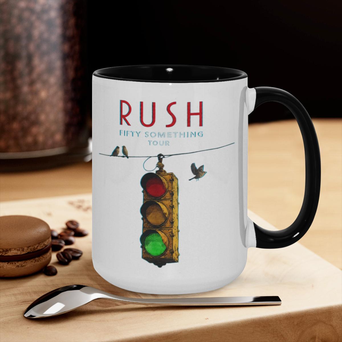 Rush Fifty Something Tour Mug - Retro Rock Band Coffee Cup - Image 3