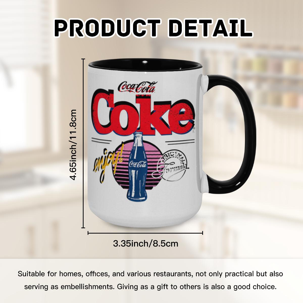 Classic Soda Logo Mug - Retro Two-Tone Brand Cup - Image 8
