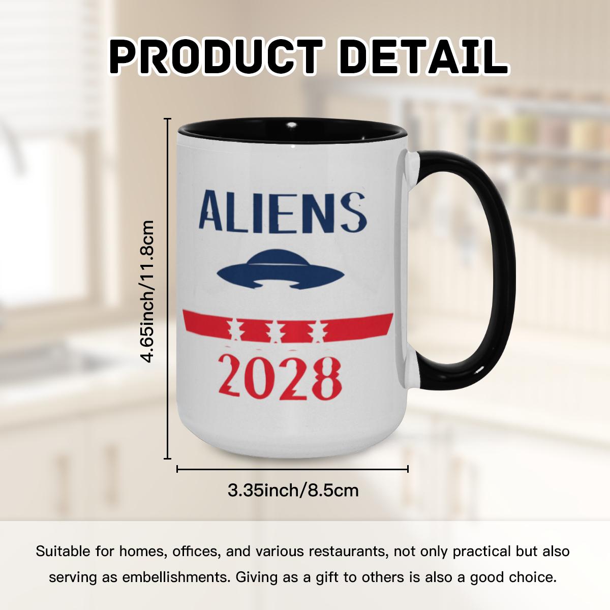 Aliens 2028 Mug - UFO Conspiracy Humor Coffee Cup - Image 8