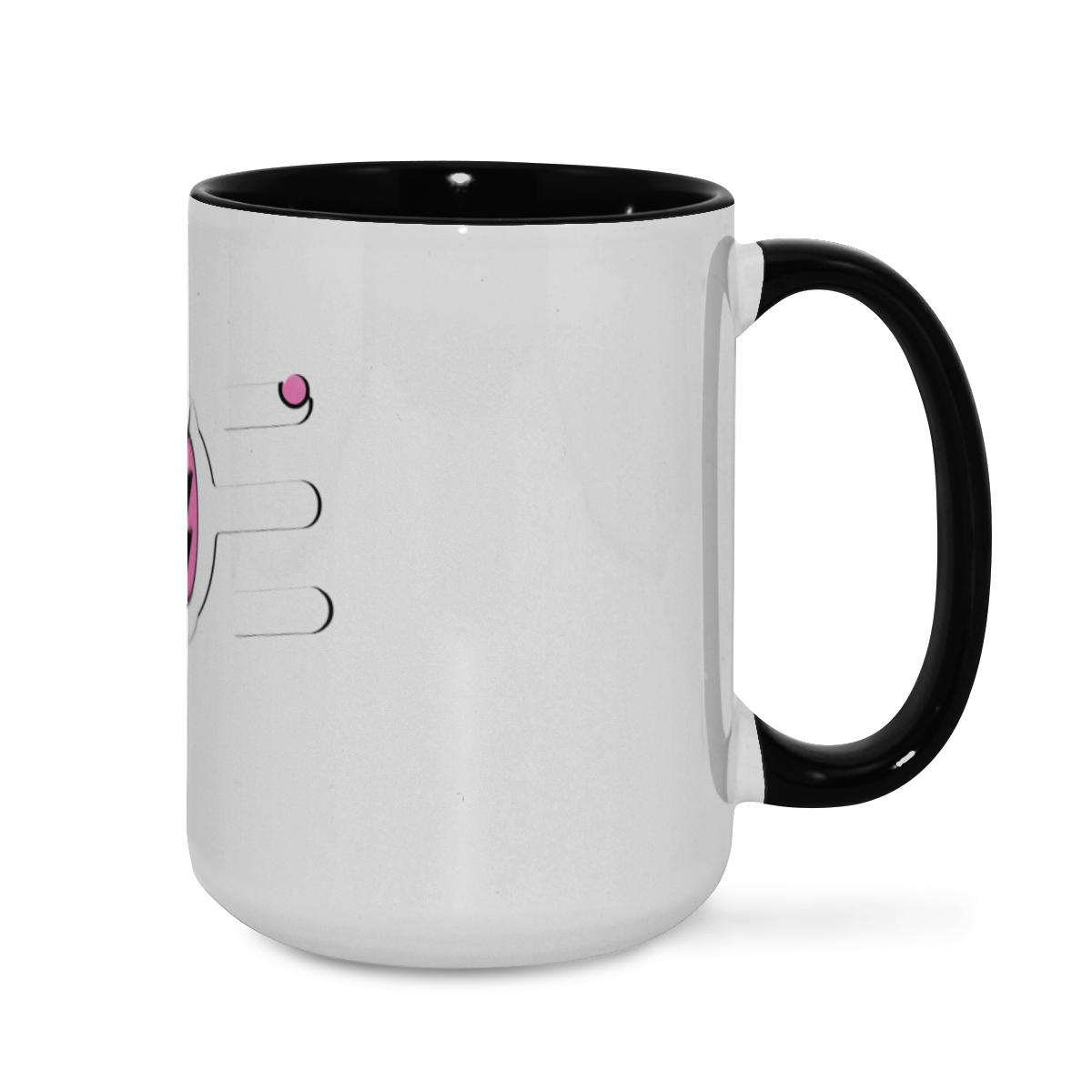 Pink Lightning Bolt Mug - Retro Stylish Cup