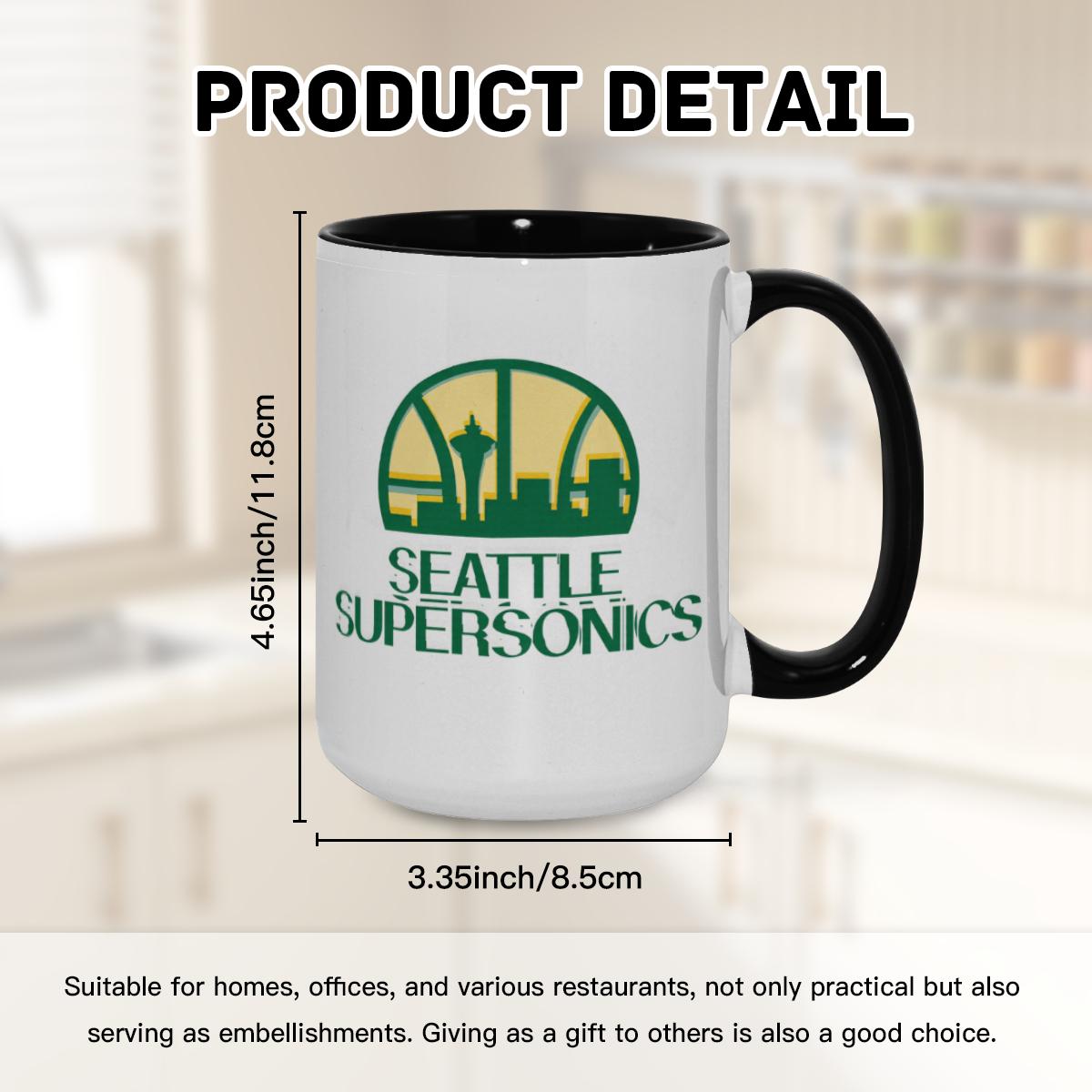 Seattle SuperSonics Mug - NBA Retro Team Coffee Cup - Image 8