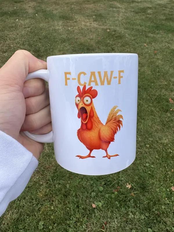 F-Caw-F Chicken Mug - Funny Ceramic Coffee Cup Gift - Image 4