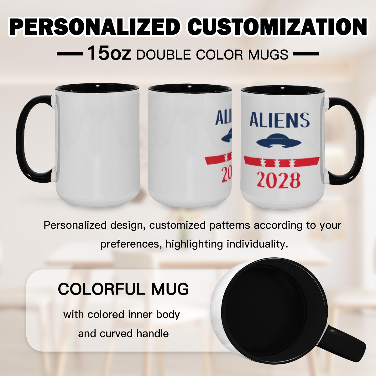 Aliens 2028 Mug - UFO Conspiracy Humor Coffee Cup - Image 2