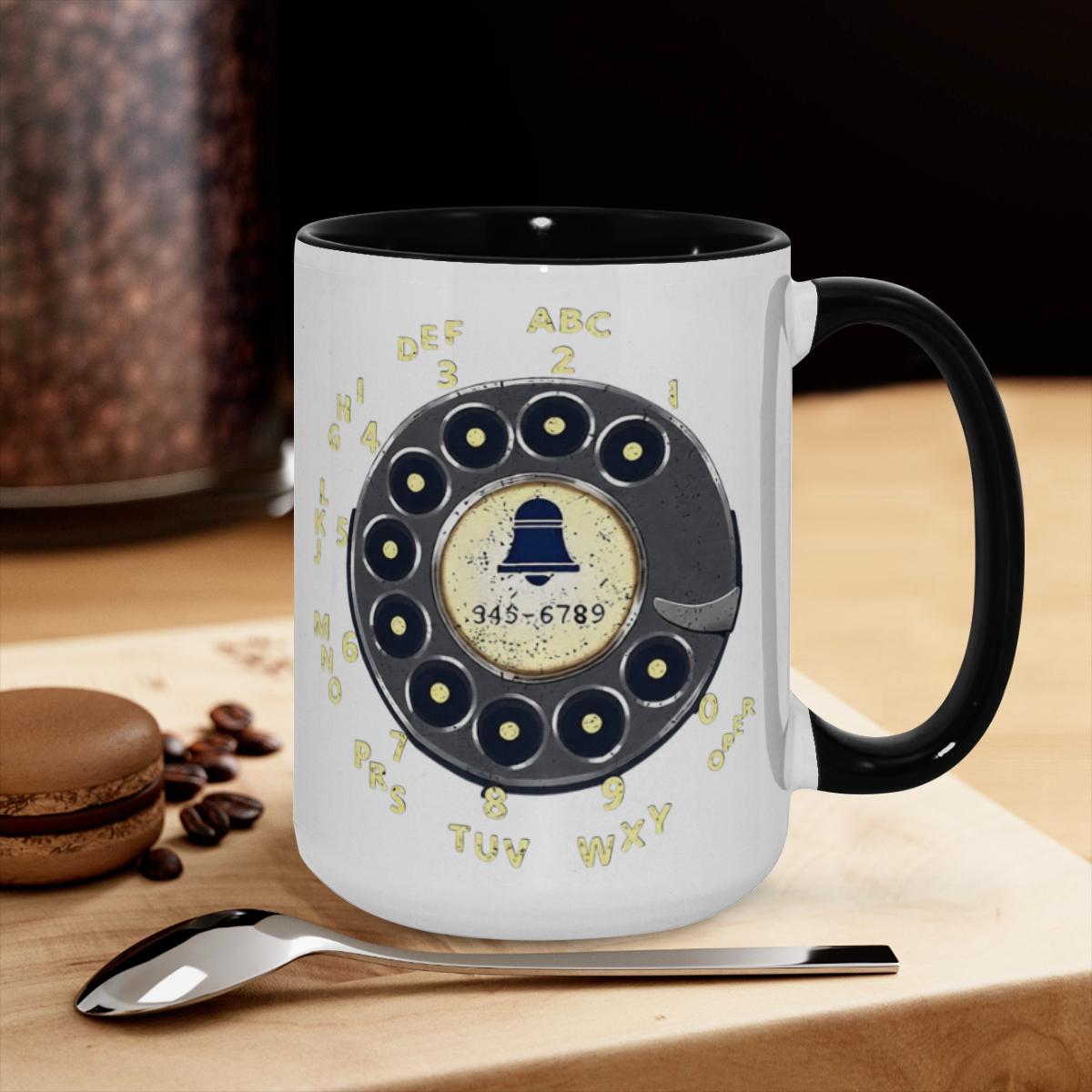 Rotary Phone Mug - Retro 80s 90s Nostalgia Cup - Image 3
