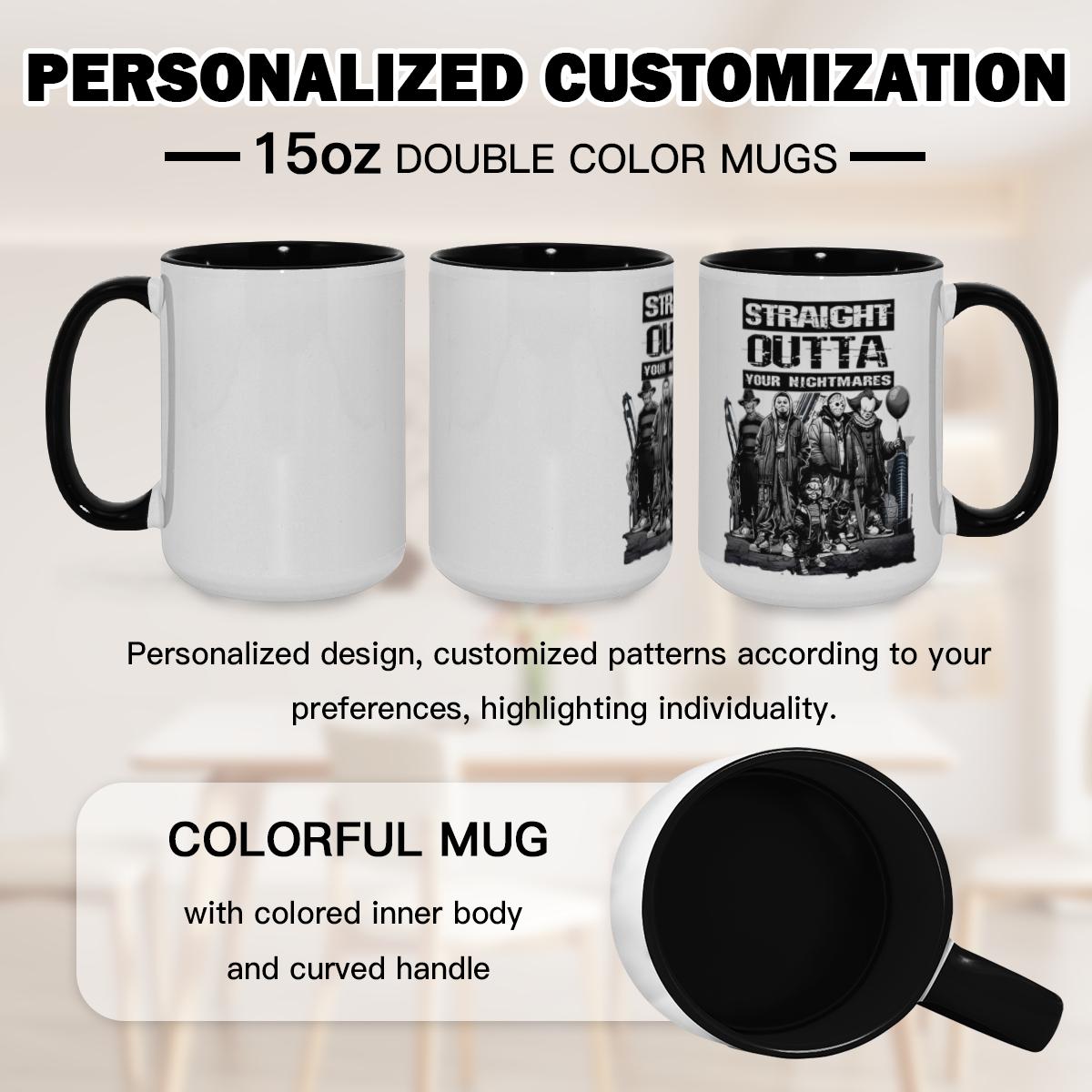 Horror Villains Mug - Straight Outta Nightmares Cup - Image 2