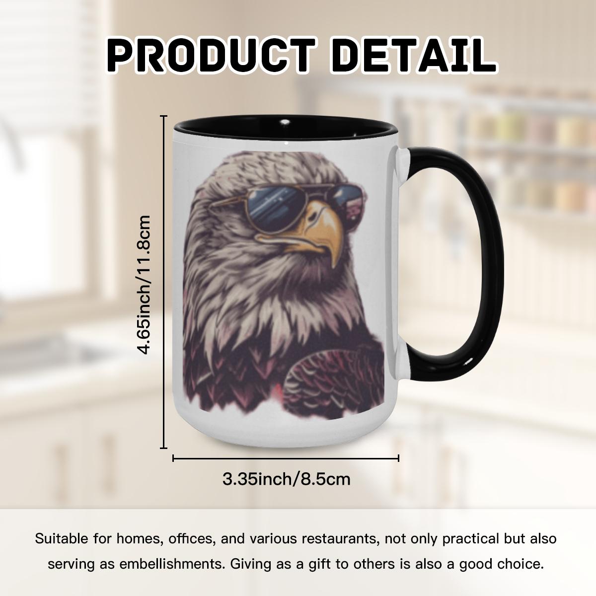American Eagle Sunglasses Mug - Patriotic USA Cup - Image 8