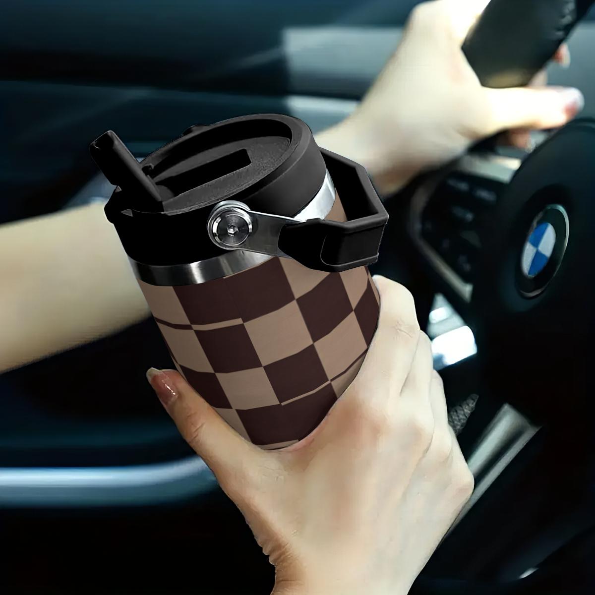 90s Checkerboard Tumbler - Retro Skate Insulated Cup Gift - Image 3