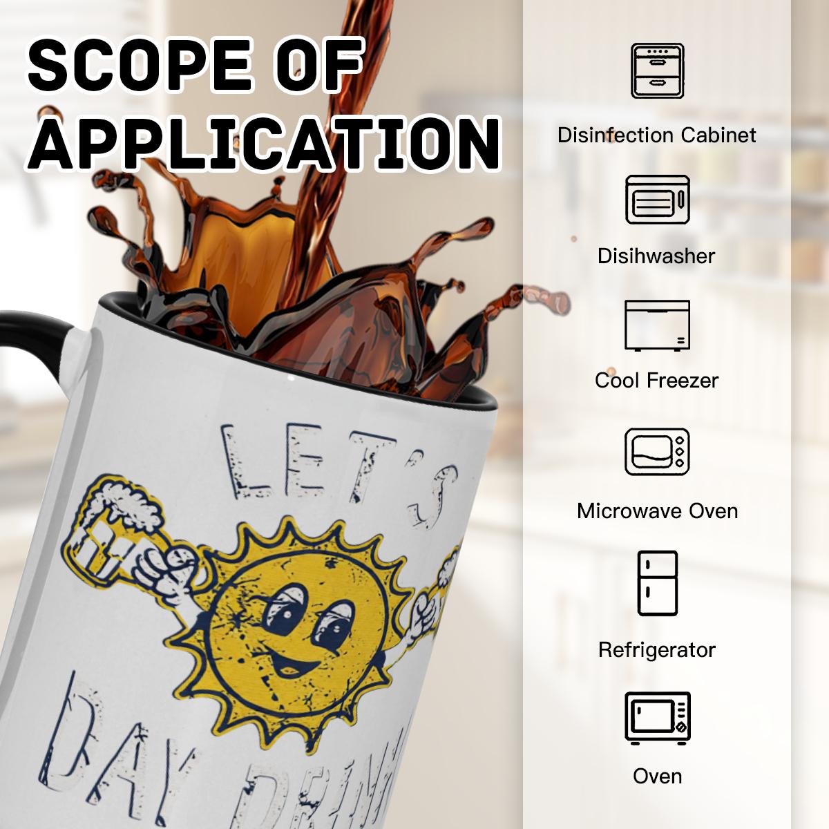 ‘Let’s Day Drink’ Mug - Retro Beer Humor Cup - Image 5