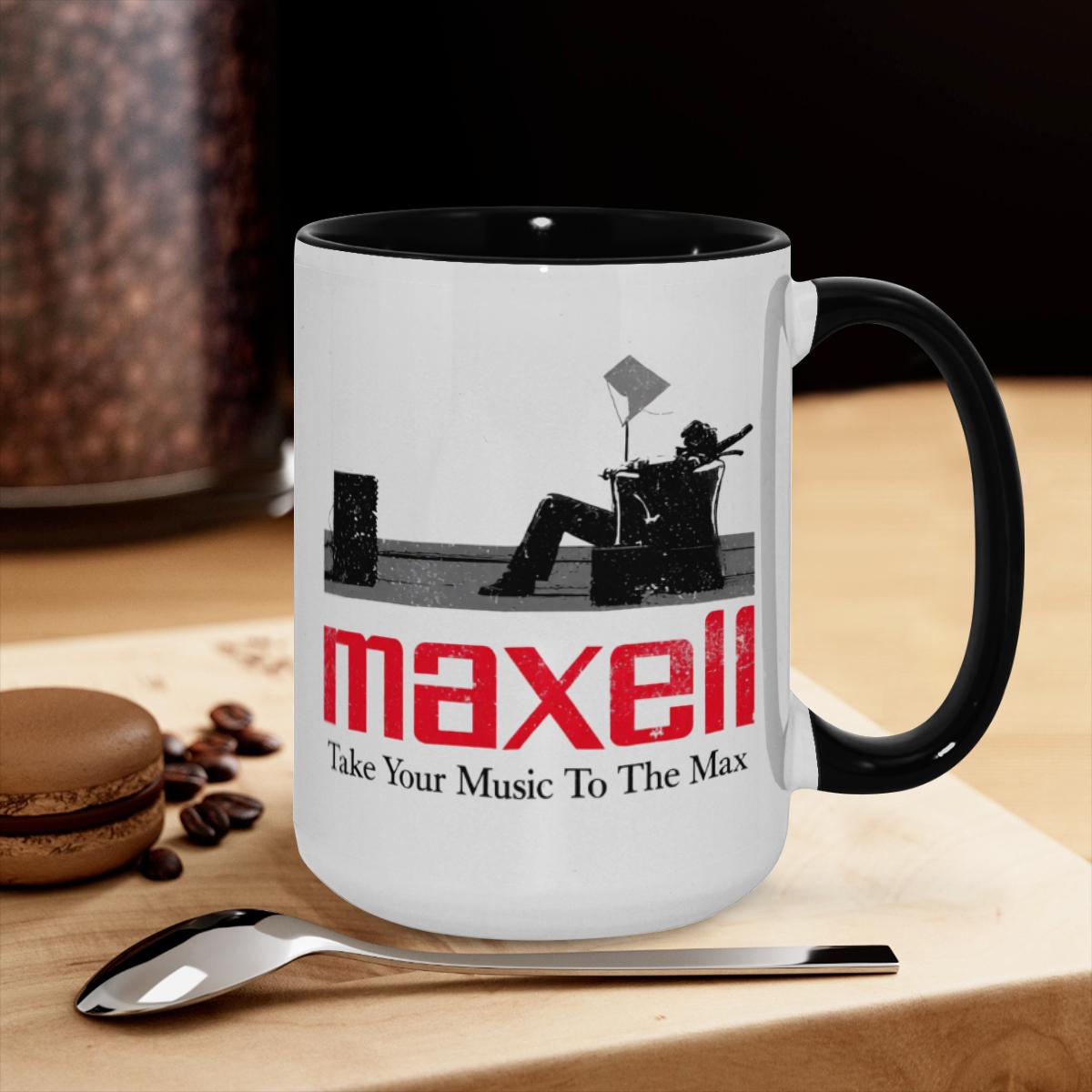 Maxell ‘Take Music To Max’ Mug - Retro Audio Brand Cup - Image 3