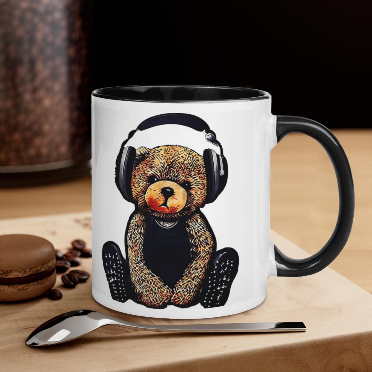 Teddy Bear Headphones Mug - Streetwear Music Lover Coffee Cup - Image 3